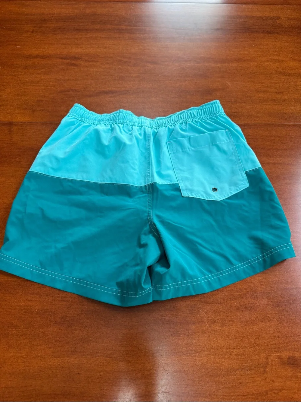 Sonoma Men’s Small Aqua Teal Colorblock Swim Trunks Board Shorts